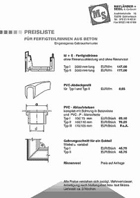 Preisliste